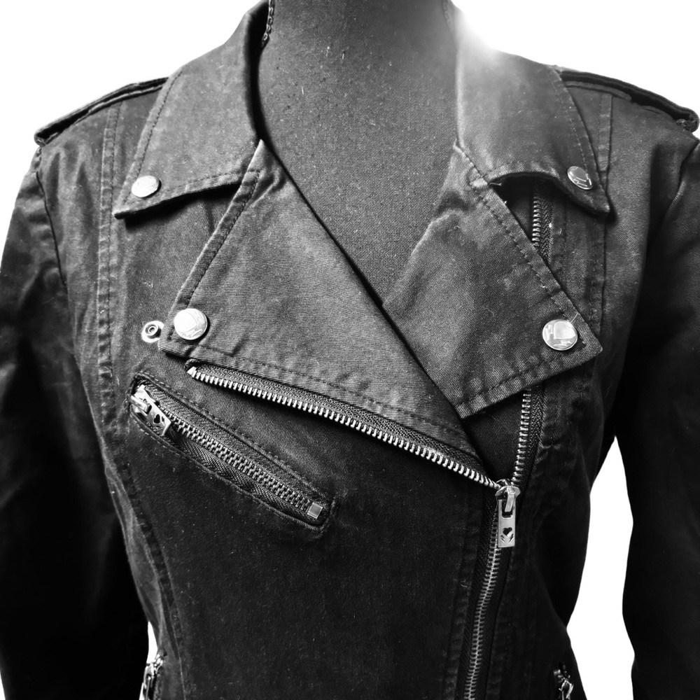 Tripp NYC Black Cotton Monster Patch Utility Jacket - Picture 6 of 16